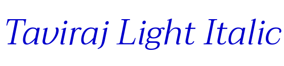 Taviraj Light Italic フォント
